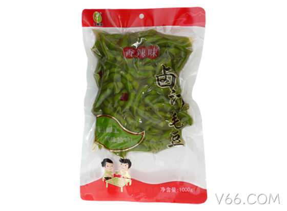 V66.COM卤汁毛豆香辣味1000g